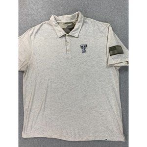 Texas Tech Red Raiders Colosseum Short Sleeve Polo Shirt (Men's 3XL) Tan